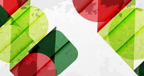 Squares, circles and triangles and grainy noisy texture. Vector Illustration For Stock Illustration