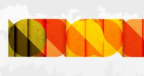 Squares, circles and triangles and grainy noisy texture. Vector Illustration For 스톡 일러스트