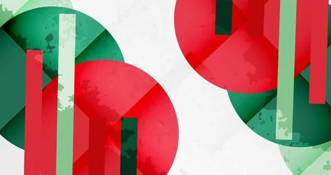 Squares, circles and triangles and grainy noisy texture. Vector Illustration For Stock Illustration