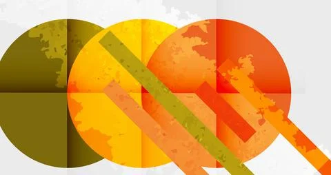 Squares, circles and triangles and grainy noisy texture. Vector Illustration For Illustrazione stock
