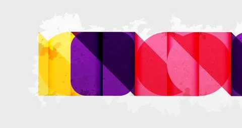 Squares, circles and triangles and grainy noisy texture. Vector Illustration For Stockillustratie