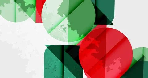 Squares, circles and triangles and grainy noisy texture. Vector Illustration For Illustrazione stock