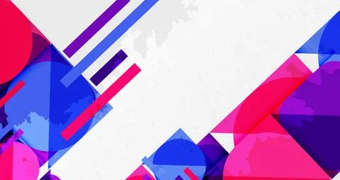 Squares, circles and triangles and grainy noisy texture. Vector Illustration For Stock Illustration