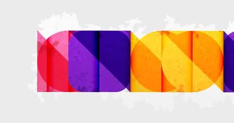 Squares, circles and triangles and grainy noisy texture. Vector Illustration For Stock Illustration