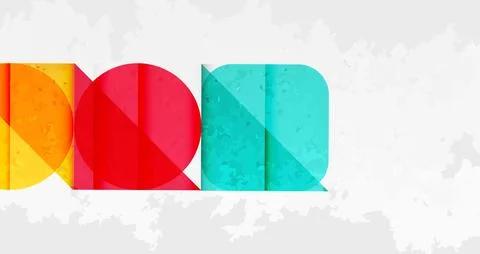 Squares, circles and triangles and grainy noisy texture. Vector Illustration For イラスト素材