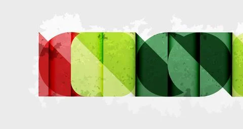 Squares, circles and triangles and grainy noisy texture. Vector Illustration For Stock Illustration