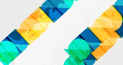Squares, circles and triangles and grainy noisy texture. Vector Illustration For 库存插图