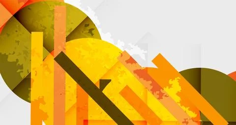 Squares, circles and triangles and grainy noisy texture. Vector Illustration For 스톡 일러스트