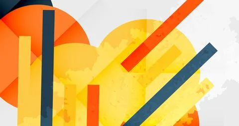 Squares, circles and triangles and grainy noisy texture. Vector Illustration For Stock Illustration