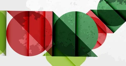 Squares, circles and triangles and grainy noisy texture. Vector Illustration For Stock Illustration