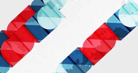 Squares, circles and triangles and grainy noisy texture. Vector Illustration For Stock Illustration
