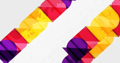 Squares, circles and triangles and grainy noisy texture. Vector Illustration For Stock Illustration
