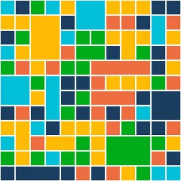 Squares Color Background. Template Flat Design Style. Vector 库存插图
