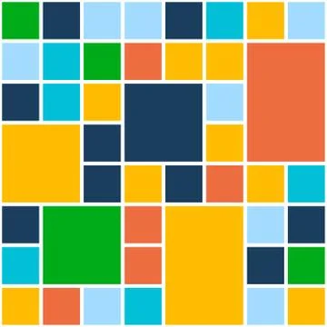 Squares Color Background. Vector Template for Flat Design Interface or Info.. Stock Illustration