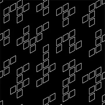 Squares contour random matrix pattern. Illustrazione stock