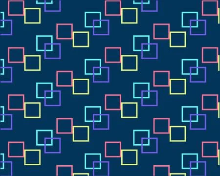 Squares of different colors repeated on a dark background Illustrazione stock