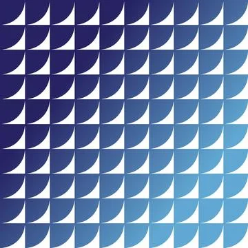 Squares with drawn lower left edges. Minimalist pattern in blue gradient Illustrazione stock