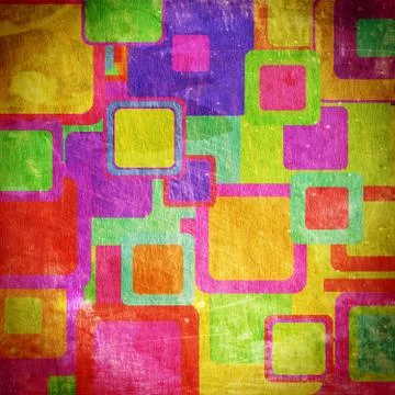 Squares on the grunge Stock Photos