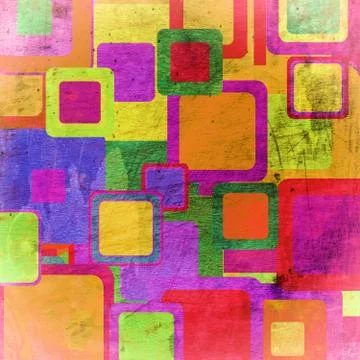 Squares on the grunge Stock Photos