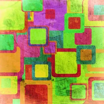 Squares on the grunge Stock Photos