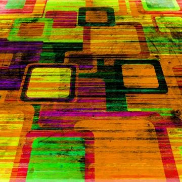 Squares on the grunge Stock Photos