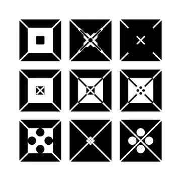 Squares logos, illustraion, vector Stock Illustration