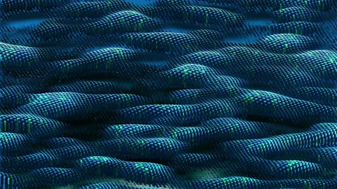 Squares Pattern 3D Abstract Wave Organic Motiondesign Matrix Perspective 4K Uhd Stock Footage 229123559