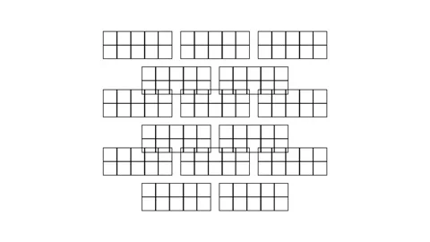 Squares pattern animation video on white background Stock Footage 344250550