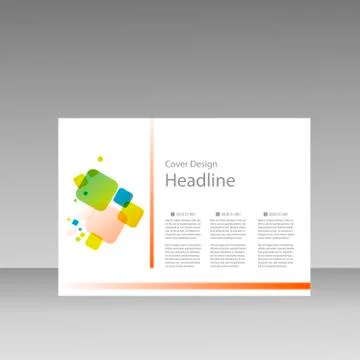 Squares pattern design templatr for presentation Stock Illustration