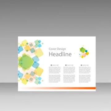 Squares pattern design templatr for presentation Stock Illustration