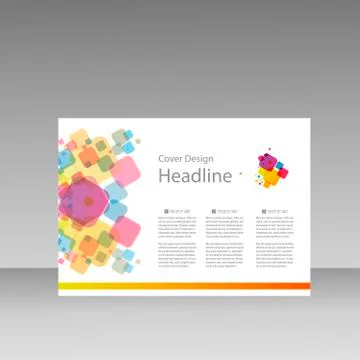 Squares pattern design templatr for presentation Stock Illustration