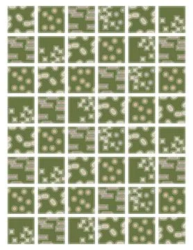 Squares with a pattern in the style of patchwork. Stock Illustration