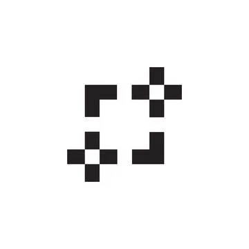 Squares plus add target symbol icon vector Stock Illustration