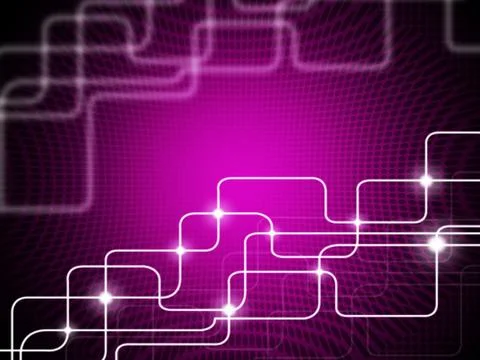 Squares Rectangles Background Means Technology And Telecommunica 库存插图