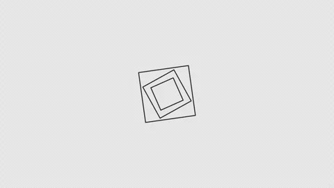 Squares rotating in different directions loading animation black and white Stock Footage 300299553