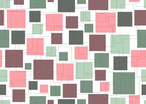 Squares scatter. Seamless pattern design for cover page, fabric, wrapping p.. Illustrazione stock