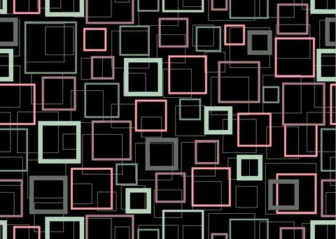 Squares scatter. Seamless pattern design for cover page, fabric, wrapping paper Stock Illustration