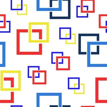 Squares seamless pattern. Geometric shapes. Stock Illustration