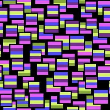 Squares seamless pattern. Geometric shapes. Stripes. Stock Illustration