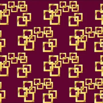 Squares seamless pattern. Gold metallic texture Stock Illustration