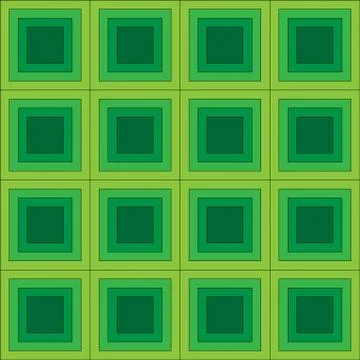 Squares seamless pattern green colors Stock Illustration