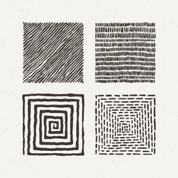 Squares set. Vector illustration. Pattern geometric figure Stock Illustration