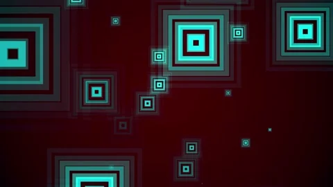 Squares spring up on a colorful background Stock Footage 220497420