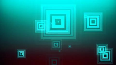 Squares spring up on a colorful background 스톡 일러스트