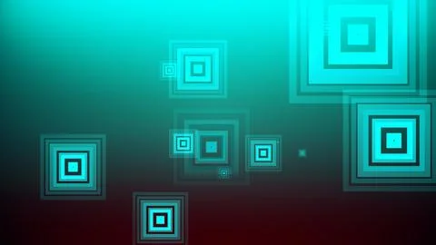 Squares spring up on a colorful background 스톡 일러스트