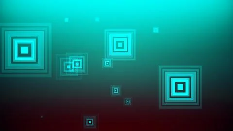 Squares spring up on a colorful background Stock Illustration