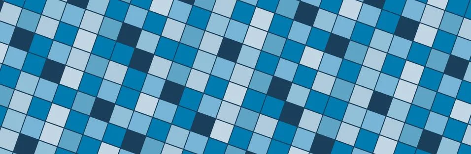Squares tightly placed next to each other all in different shades of blue in a Stock Illustration