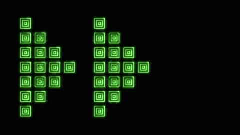 Squares of  triangle shapes - neon lights - squares  groups flashing 4K LOOP Stock Footage 157992772