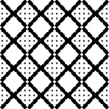 Squares, triangles. Seamless pattern black-and-white. Stock Illustration