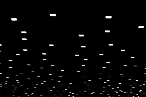 Squares with white Light on black ceiling dark background. Tech Wallpaper wit Stock Photos